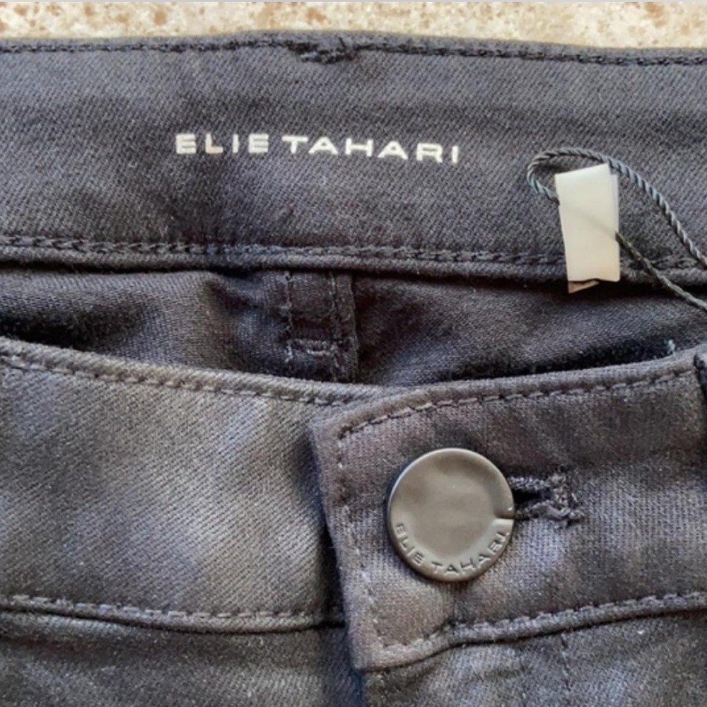 Elie tahari low rise skinny dark black jeans